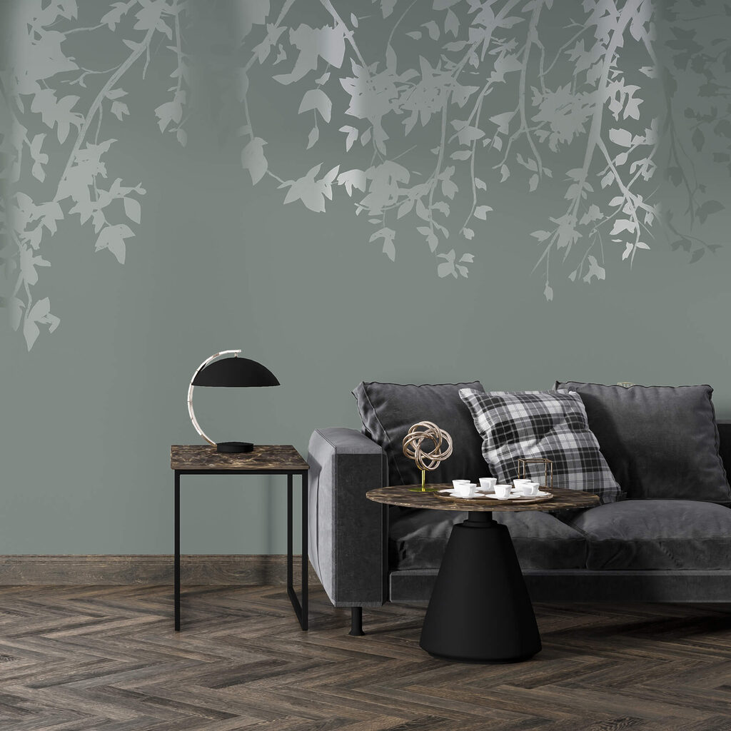Hanging leaves and twigs — interior 2