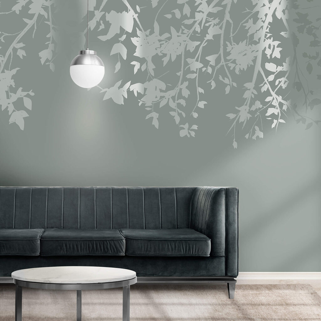 Hanging leaves and twigs — interior 3