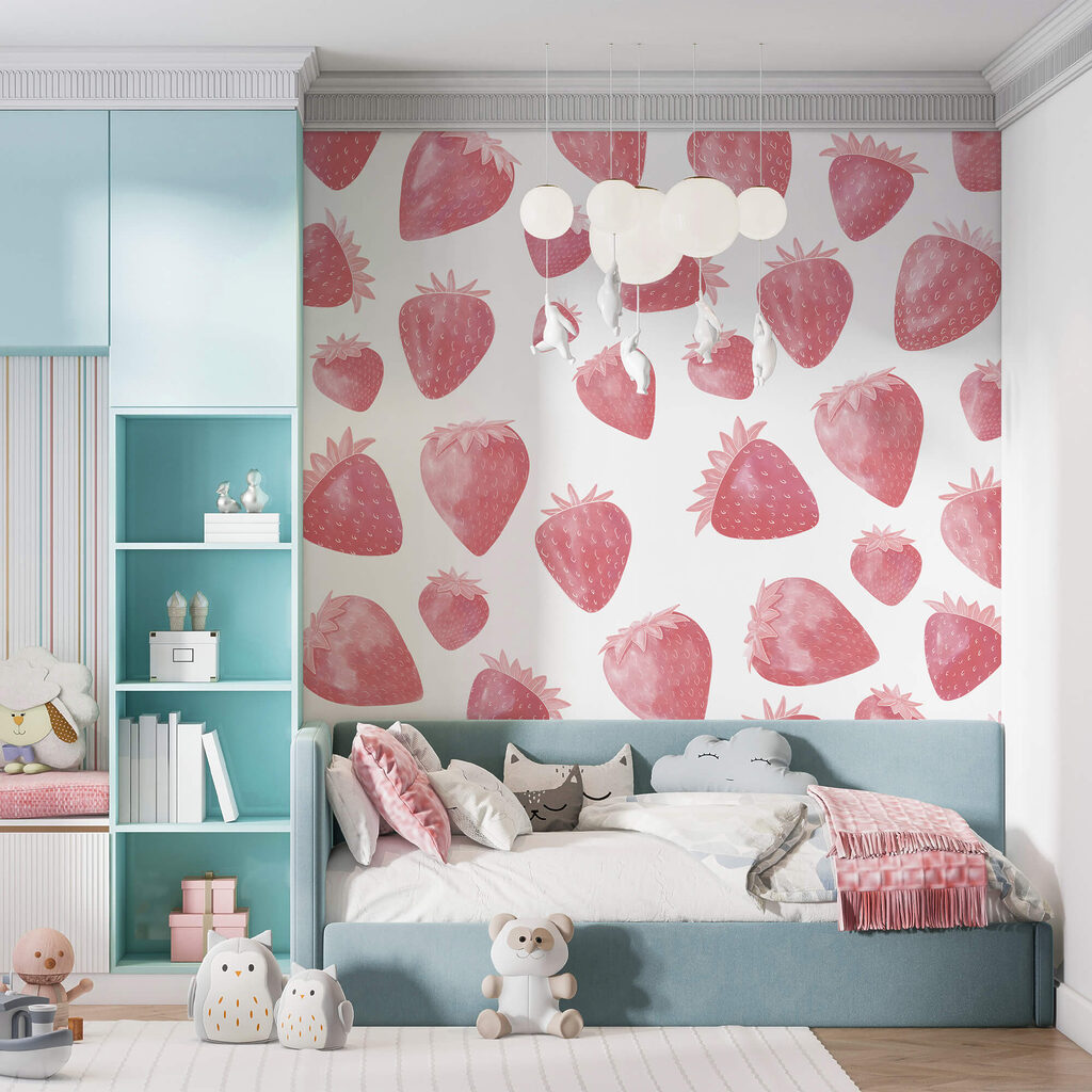 Pink strawberry pattern — interior 2
