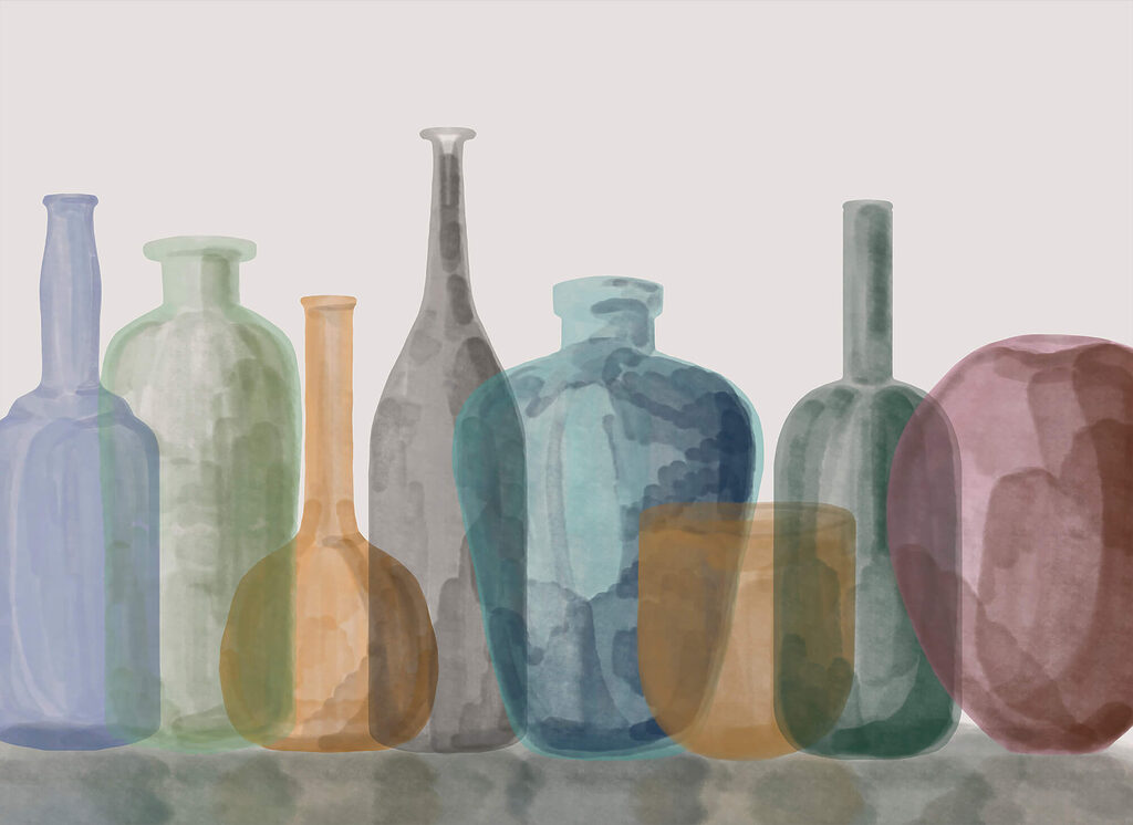 Bottles in Watercolour — full design