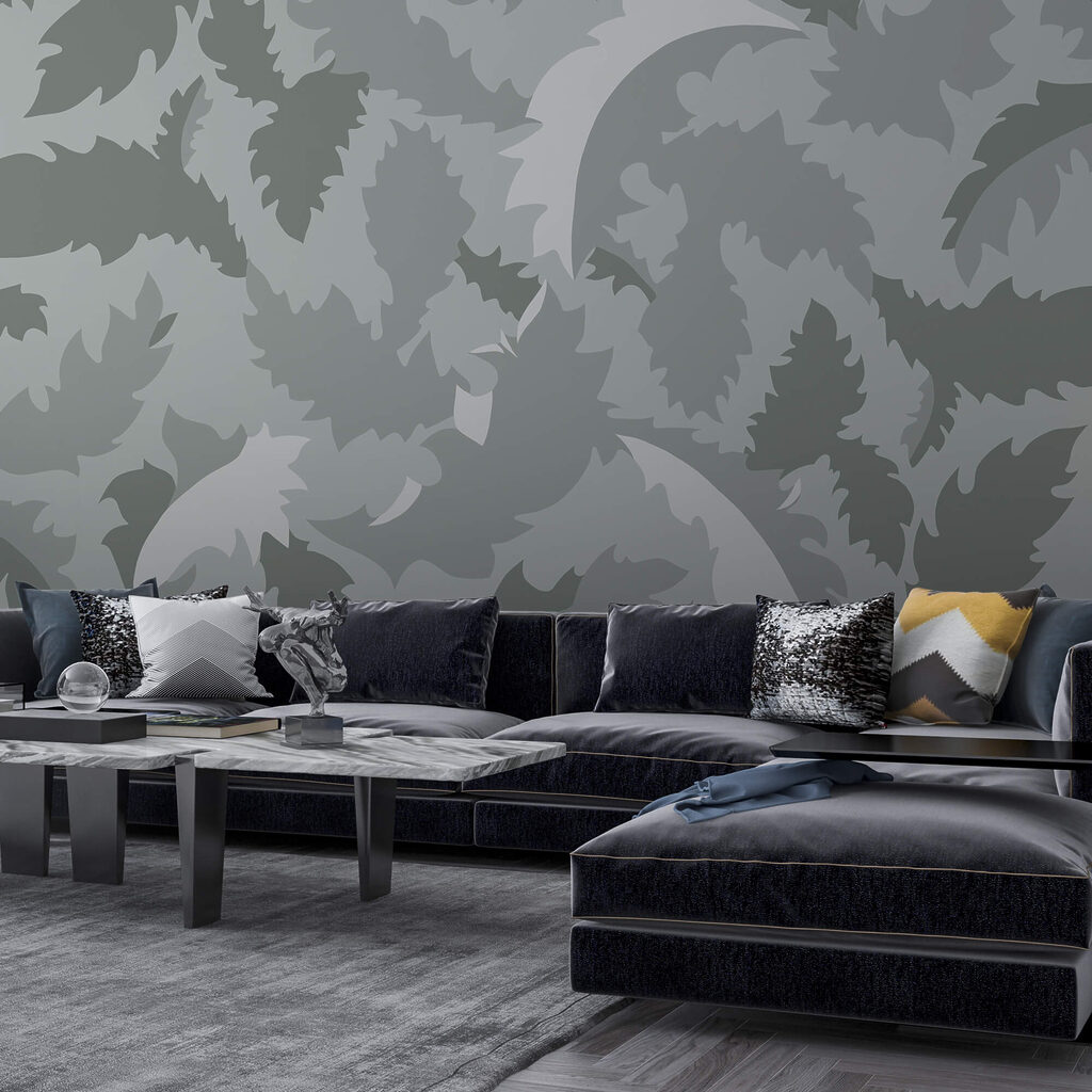 Curling leaves in grey-green — interior 2