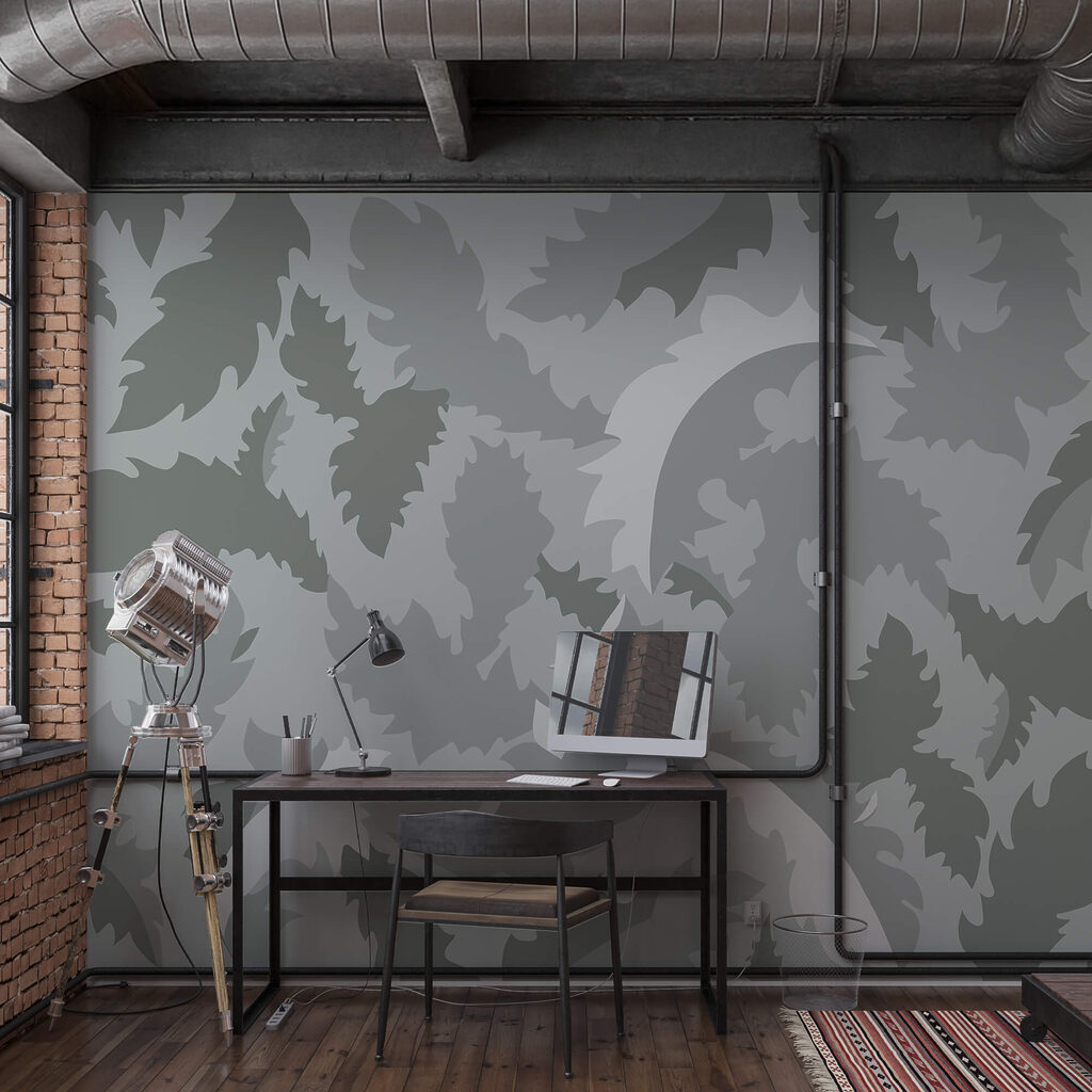 Curling leaves in grey-green — interior 3
