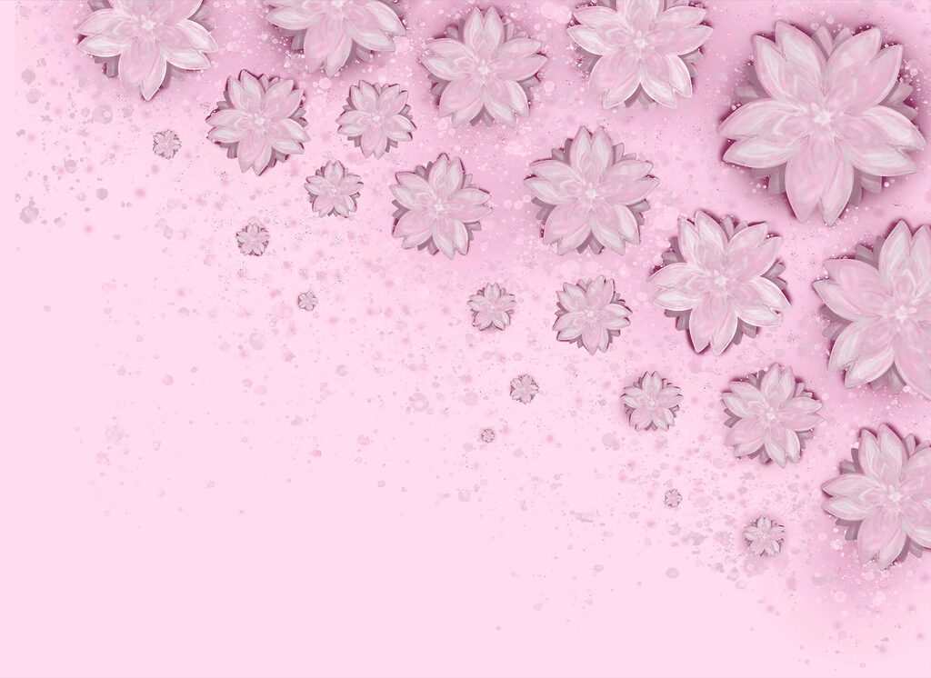 Flowers fanning out — full design