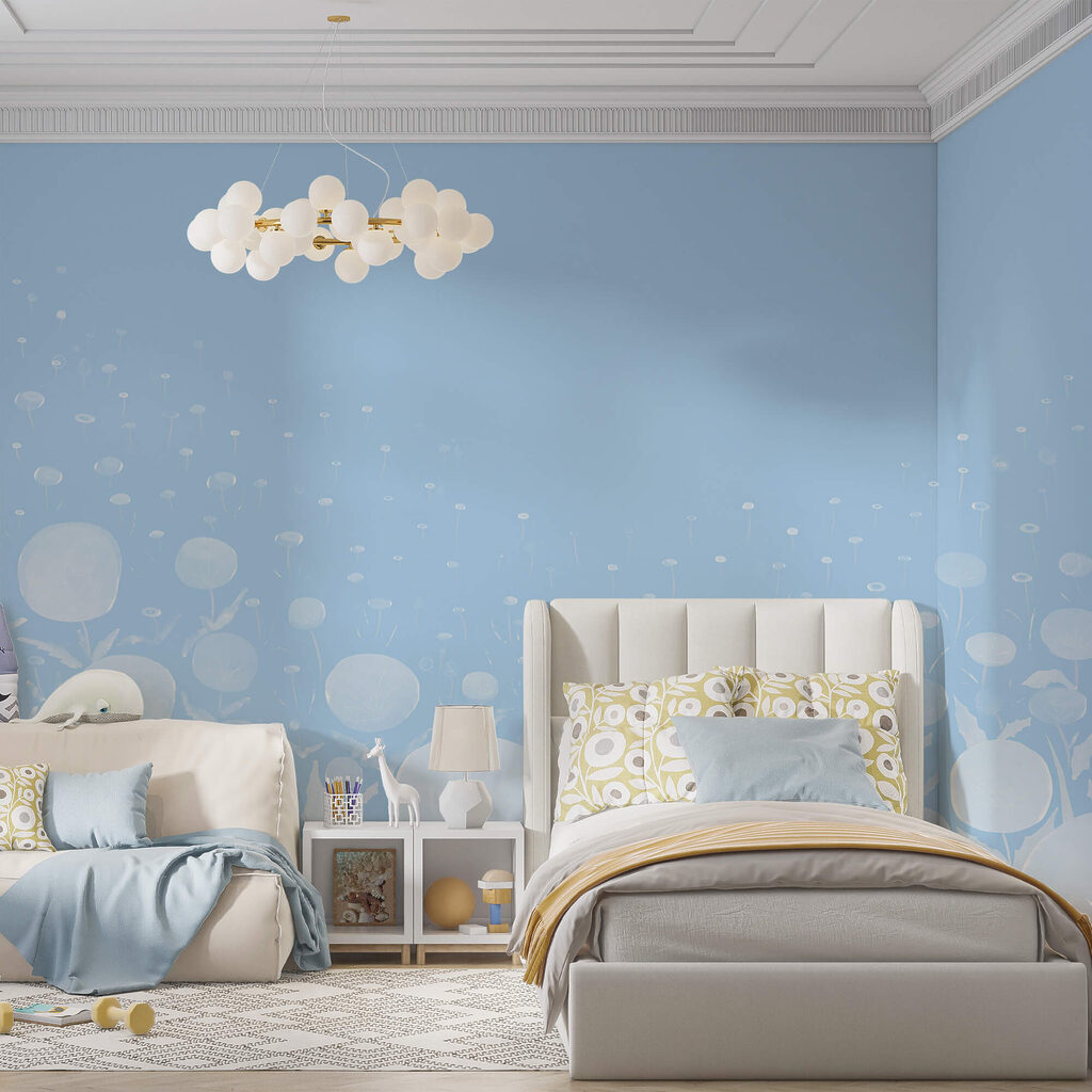 White circles on blue — interior 2