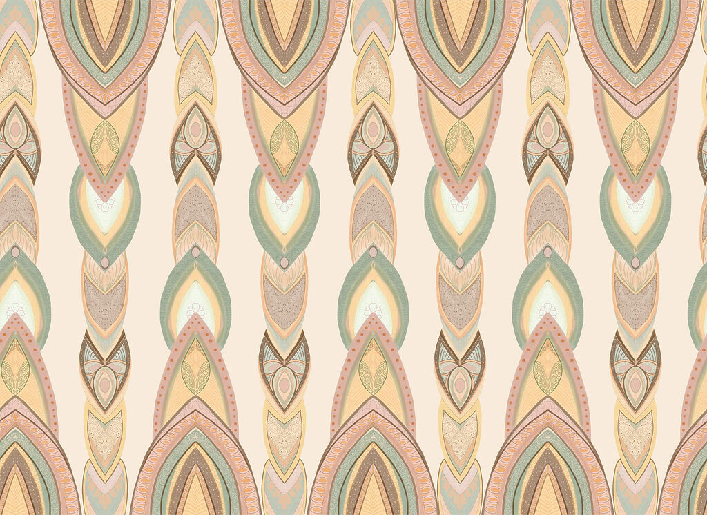 Graceful teardrops in columns — full design