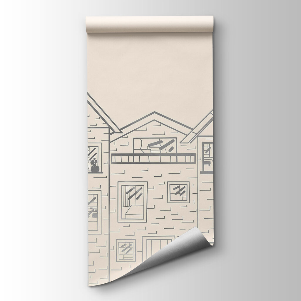 Houses in pencil lines — product view