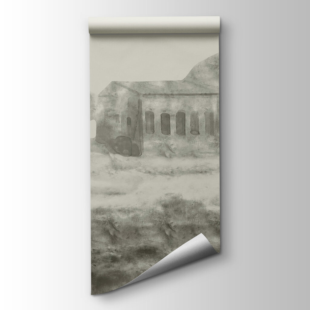 Old building in mist — product view