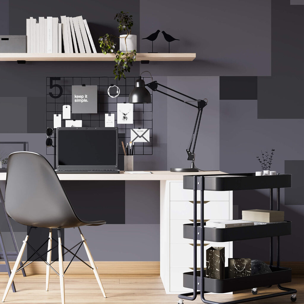 Squares in dark greys — interior 3