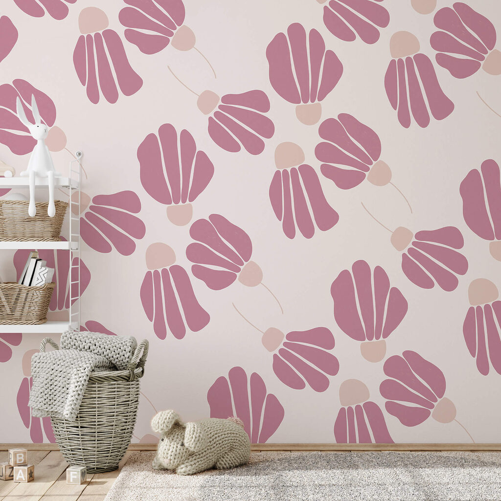 Pink flowers in repeat — interior 1