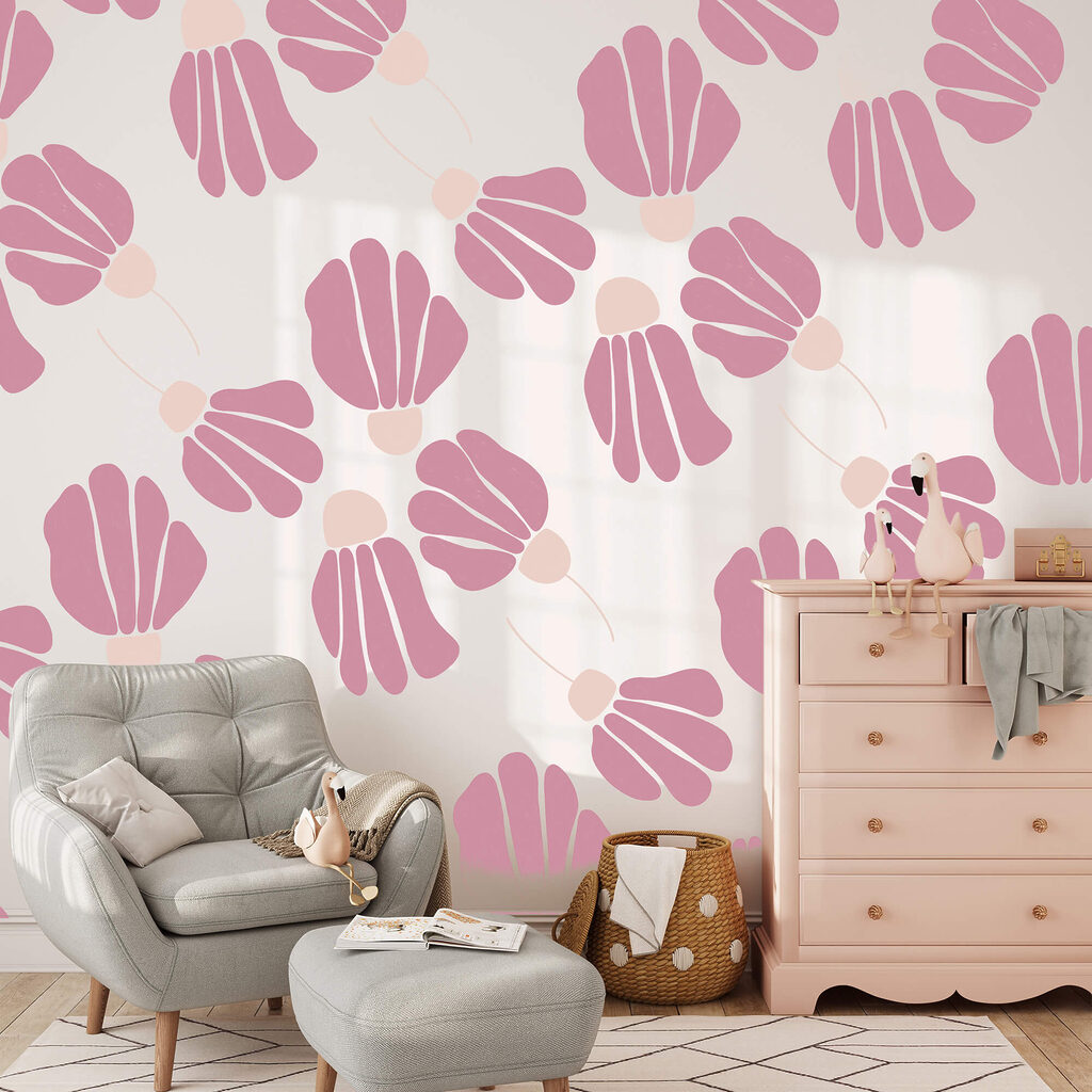 Pink flowers in repeat — interior 2