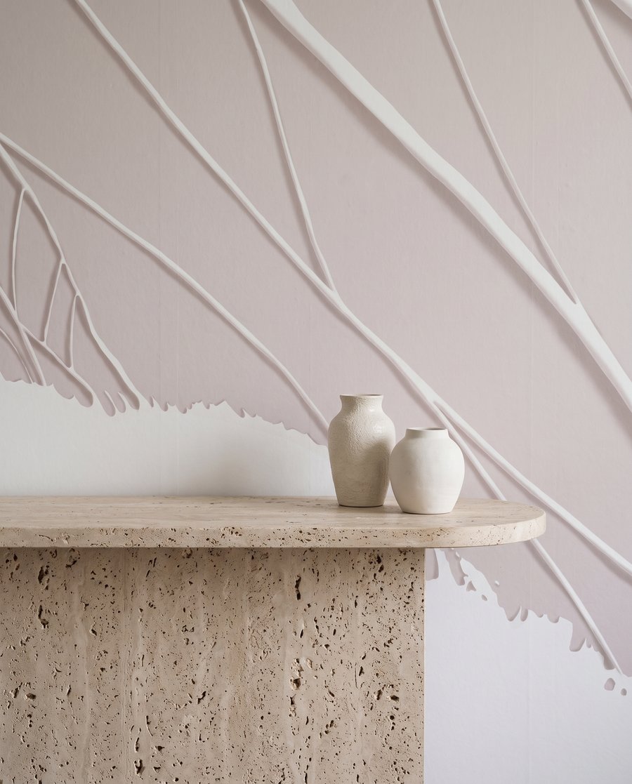 Wavy white ribbons — detail