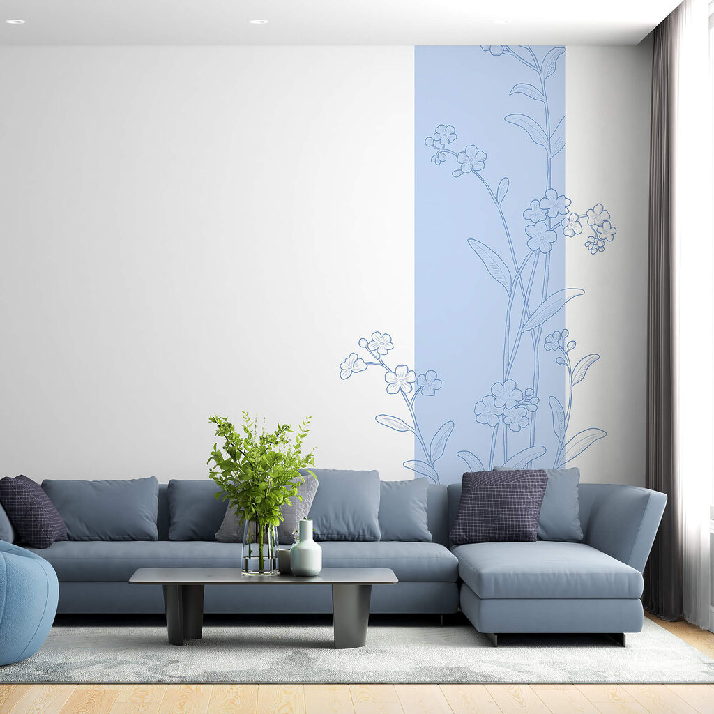 Fine flower outlines — interior 1
