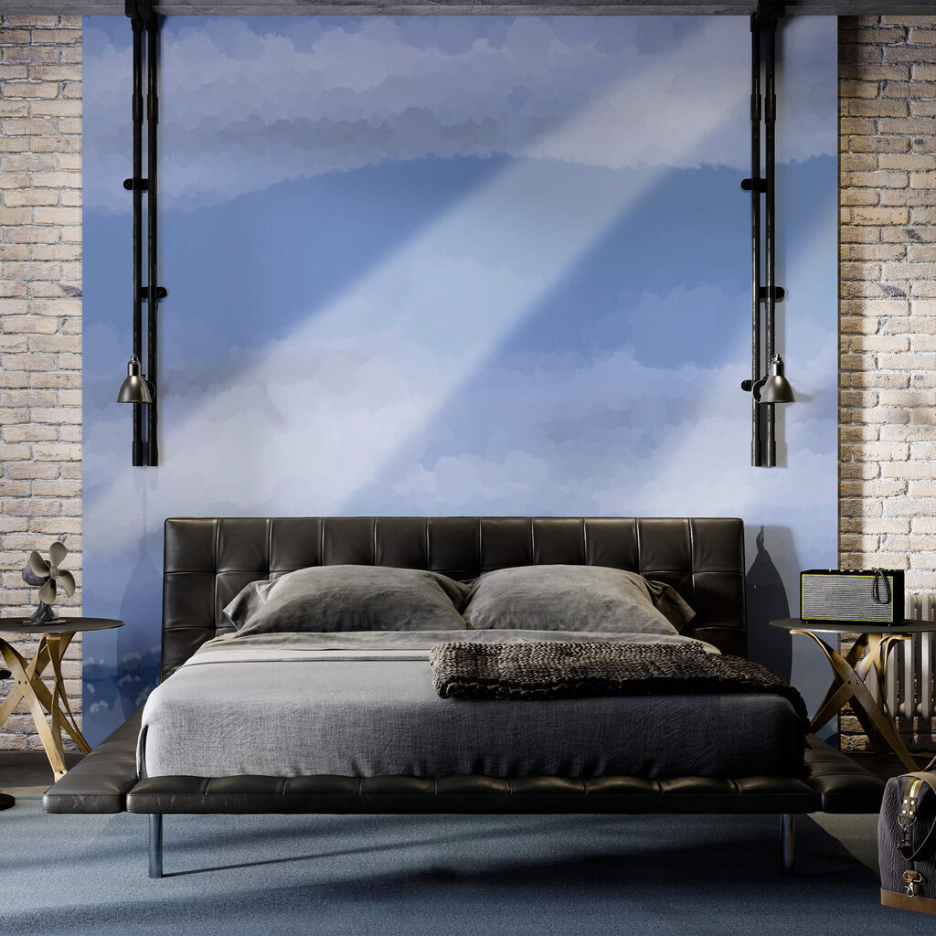 Light beams through clouds — interior 2