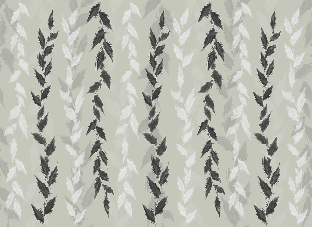 Leaves in straight rows — full design
