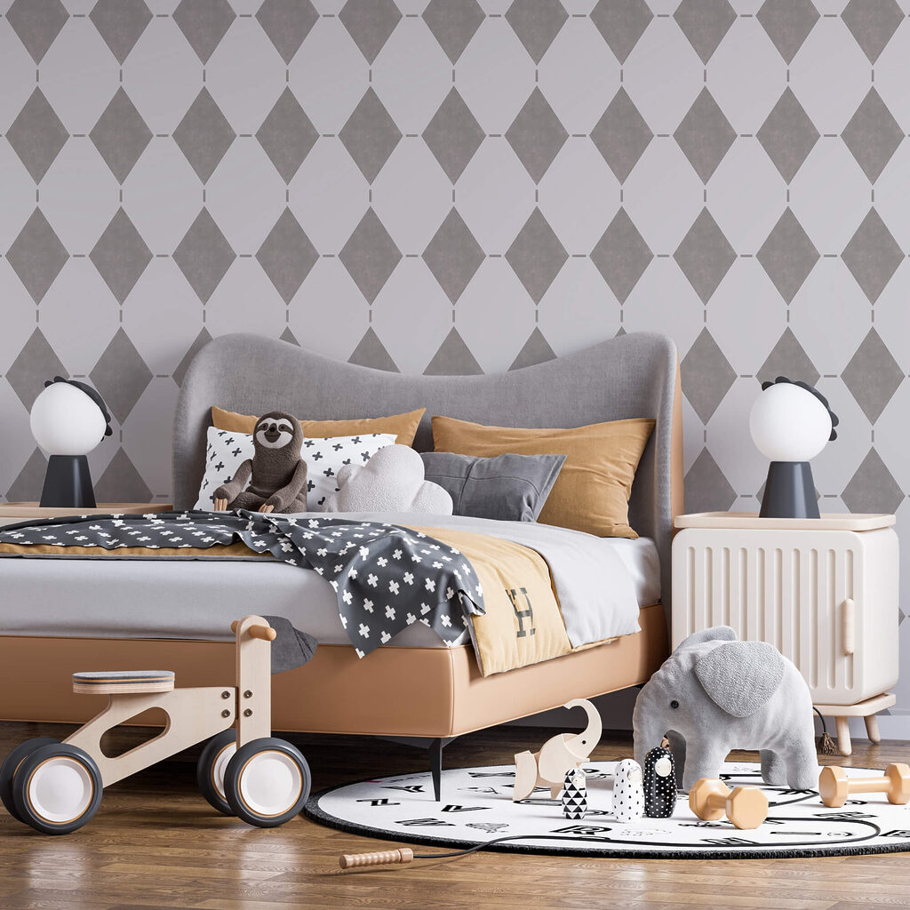 Small diamonds in grey — interior 2