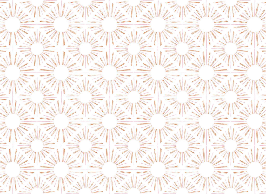 Suns in thin lines — full design