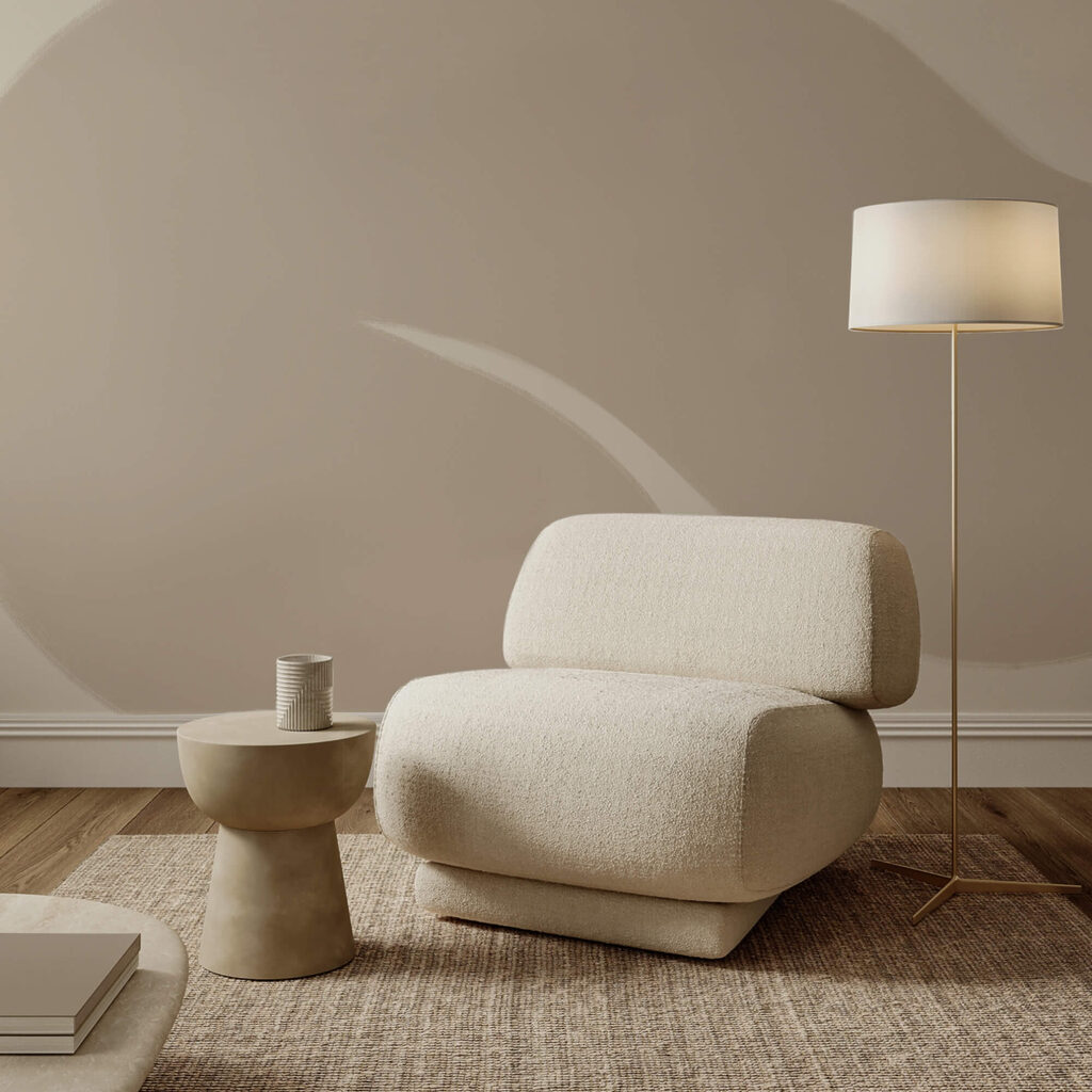 Round shapes flow together — interior 1