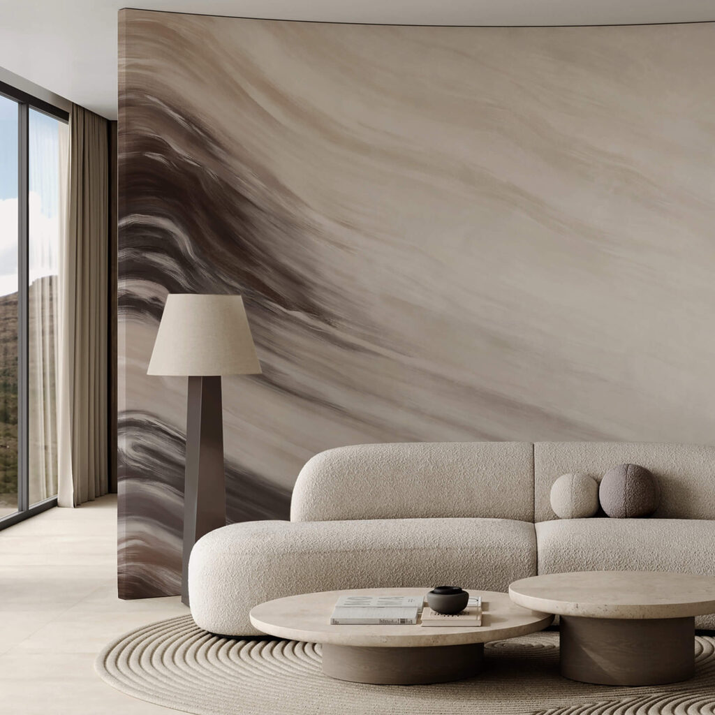 Paint flows in browns — interior 3