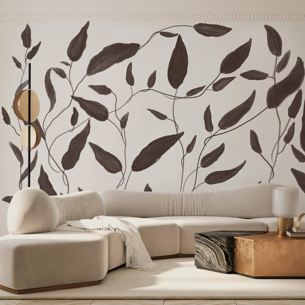 Leaves on curling stems — interior 1