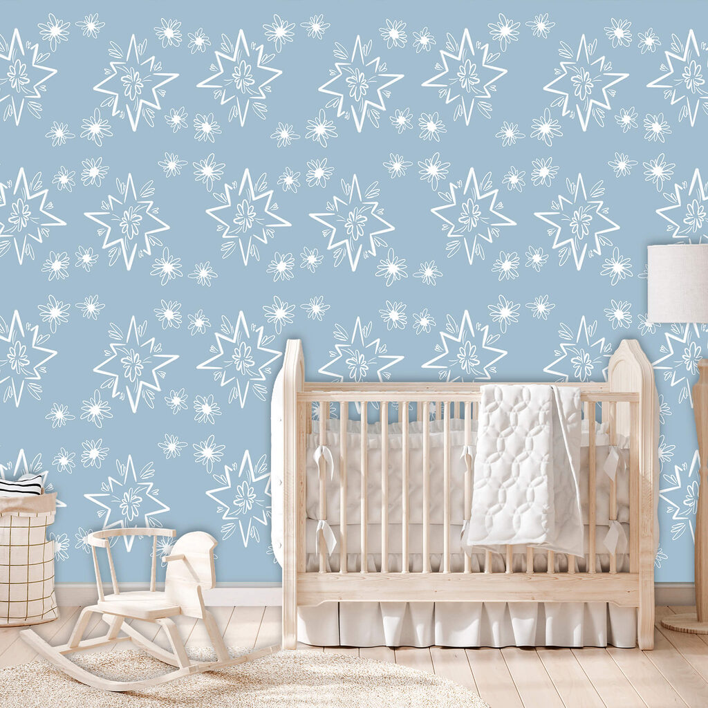 White stars on blue — interior 2