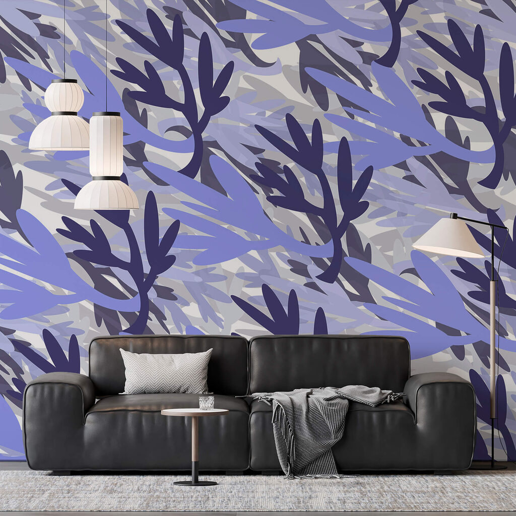 Overlapping blue sprigs — interior 1