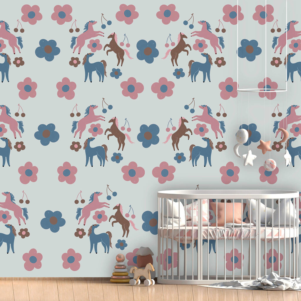 Small horses among flowers — interior 1