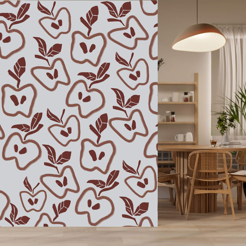Apples in loose outlines — interior 1