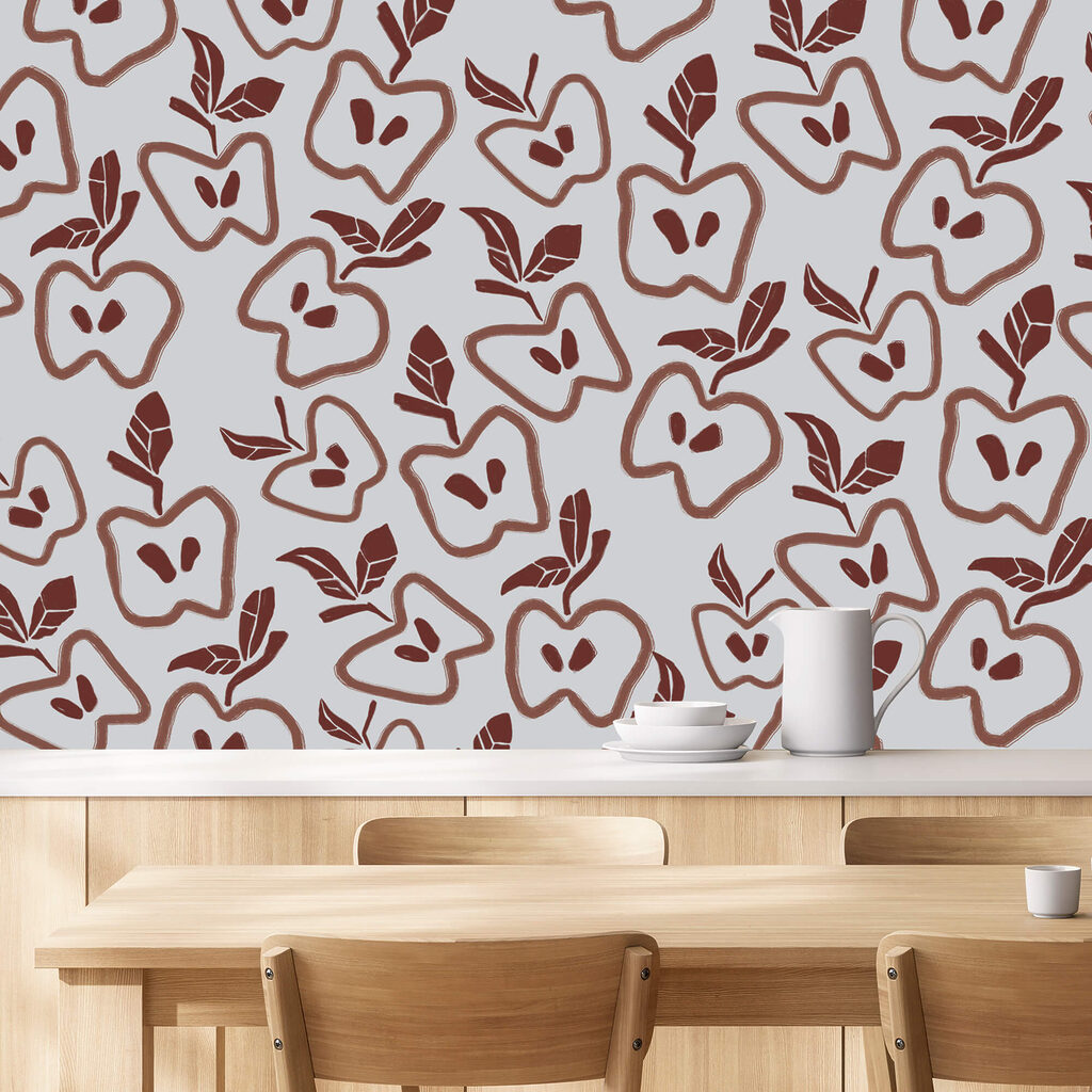 Apples in loose outlines — interior 2