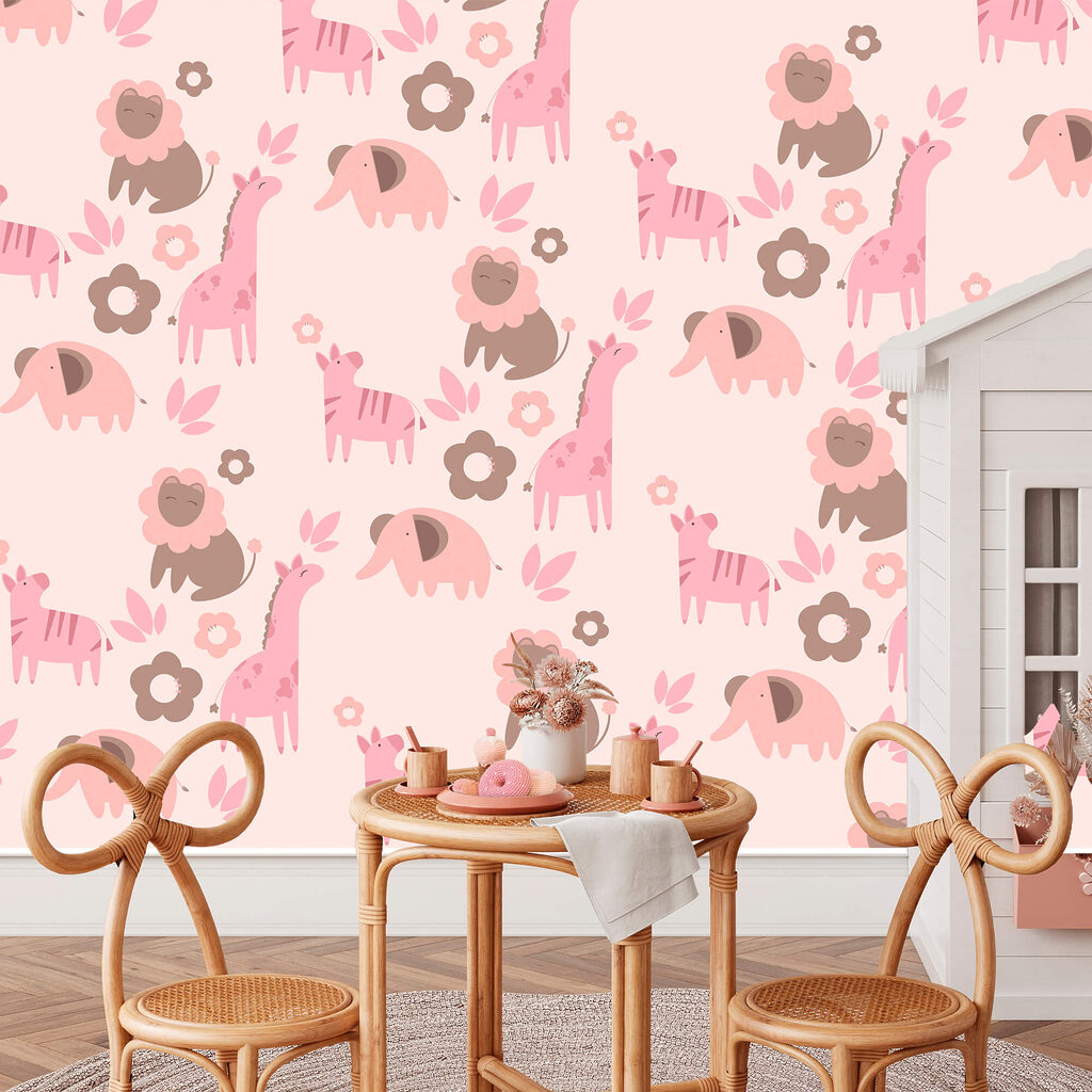 Jungle animals among flowers — interior 1
