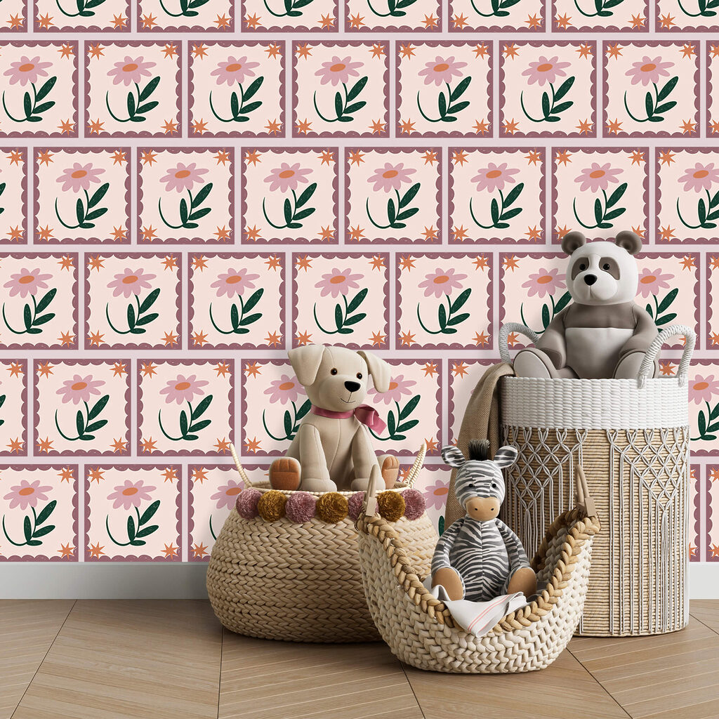 Flowers in stamp frames — interior 2