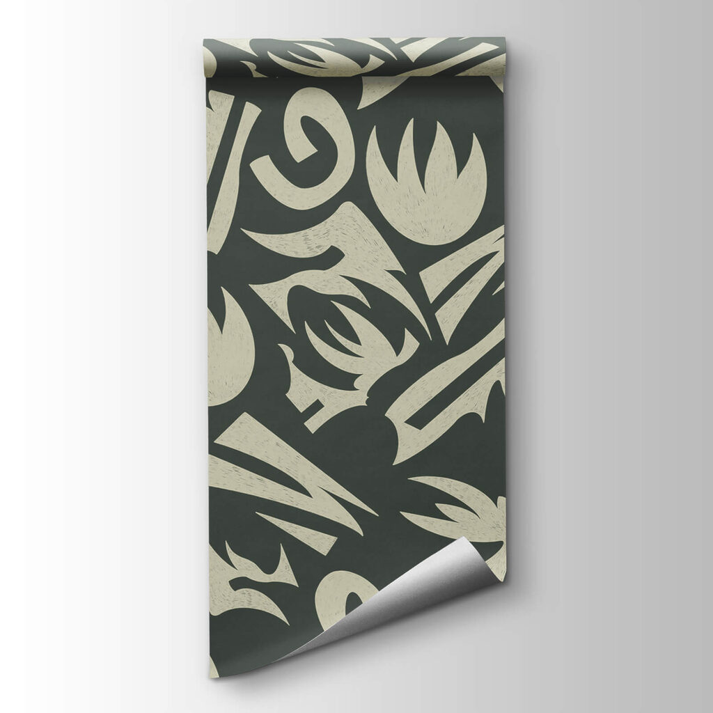 Flower cups on grey-green — product view