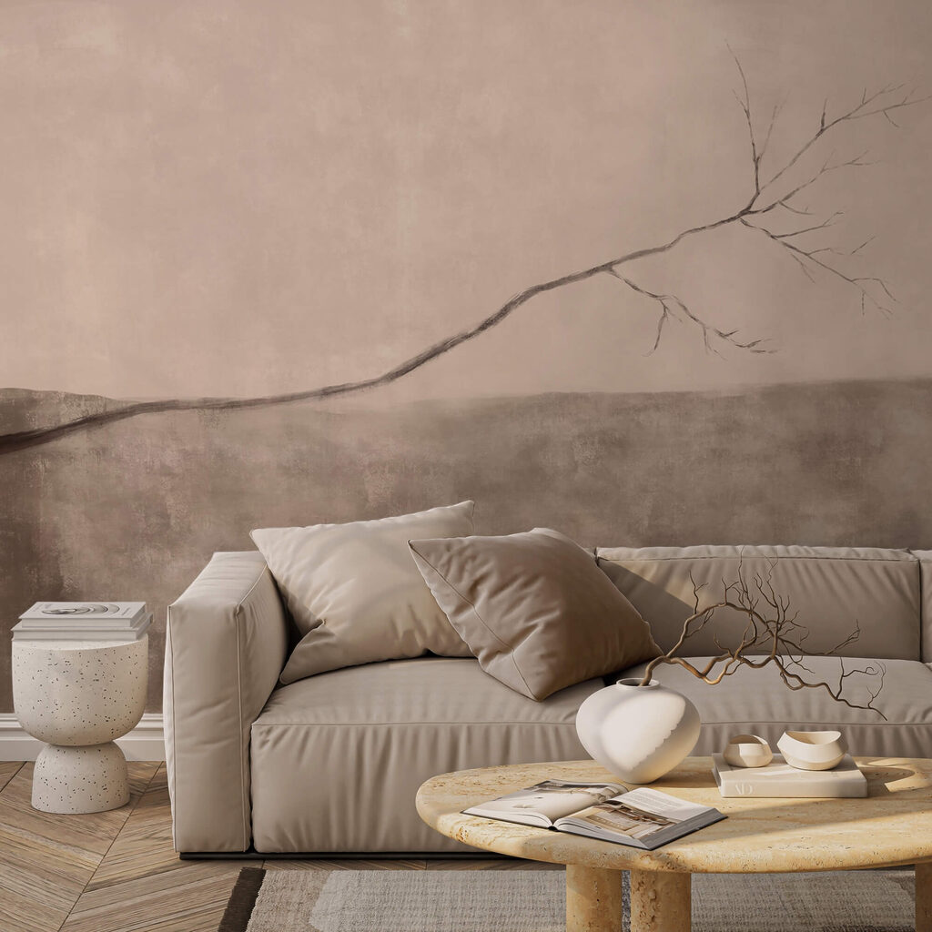 Bare branch over hills — interior 1