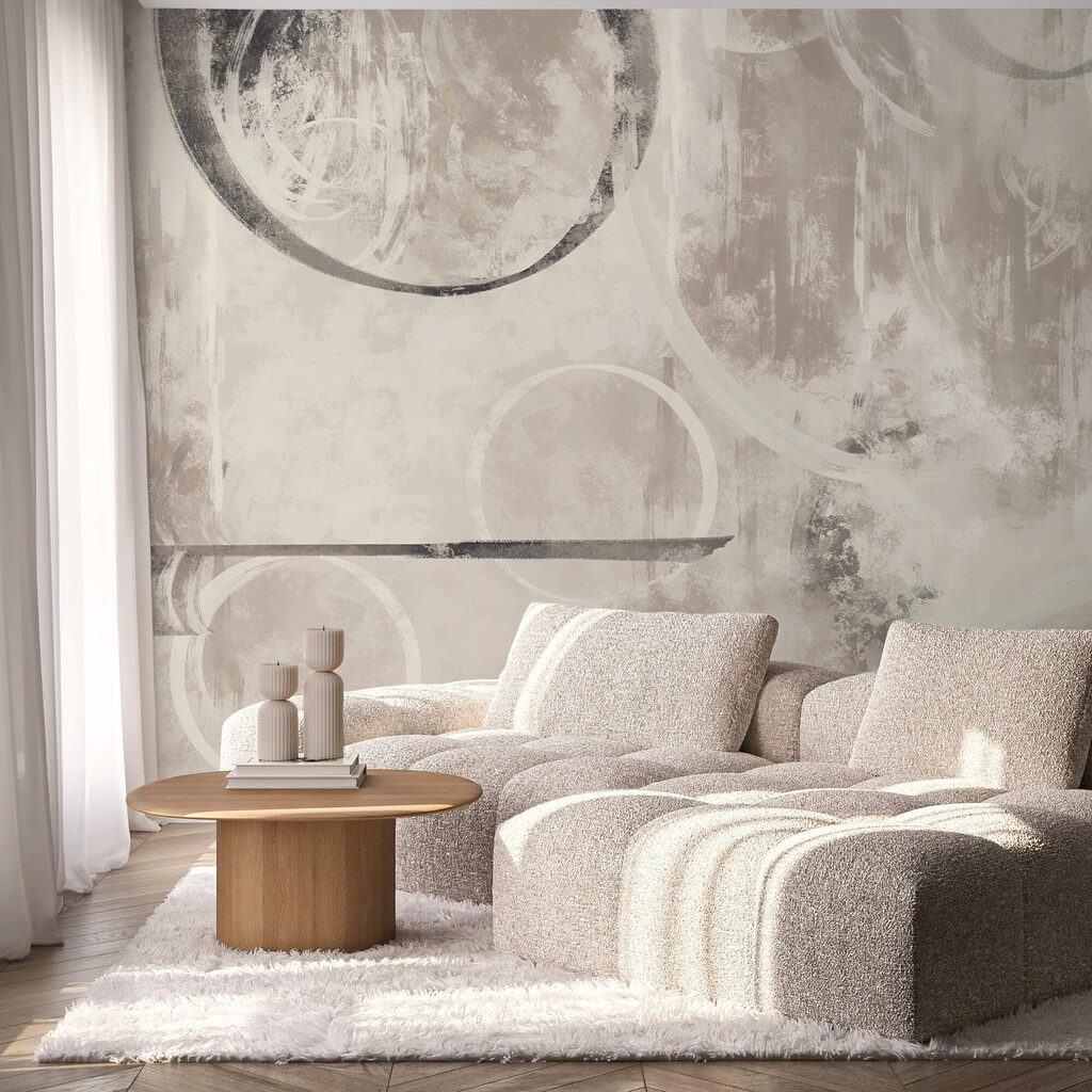 Circles on weathered paint — interior 3