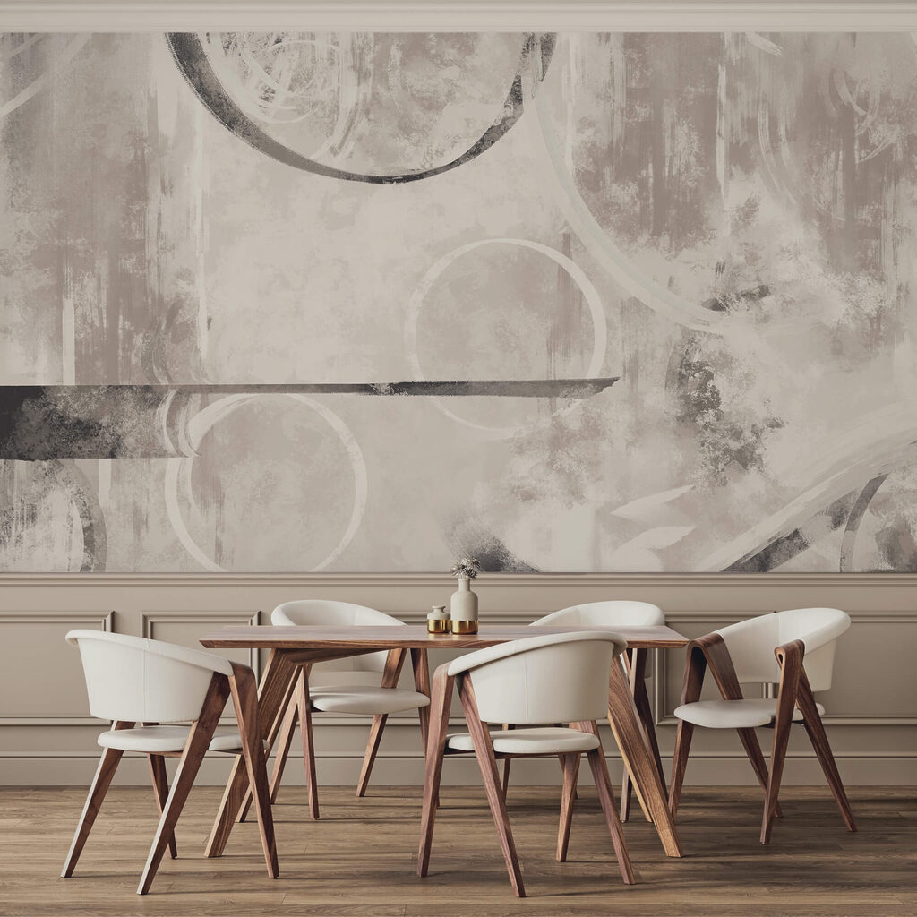 Circles on weathered paint — interior 1