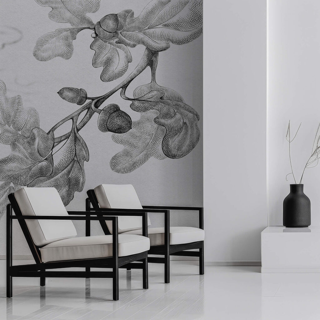 Oak branch in grey — interior 1