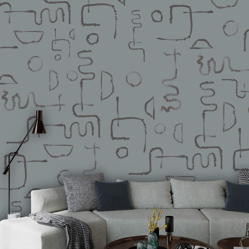 Loose lines in grey — interior 1