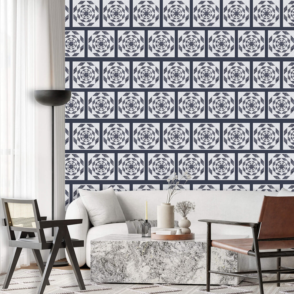 Dark ornaments as tiles — interior 1
