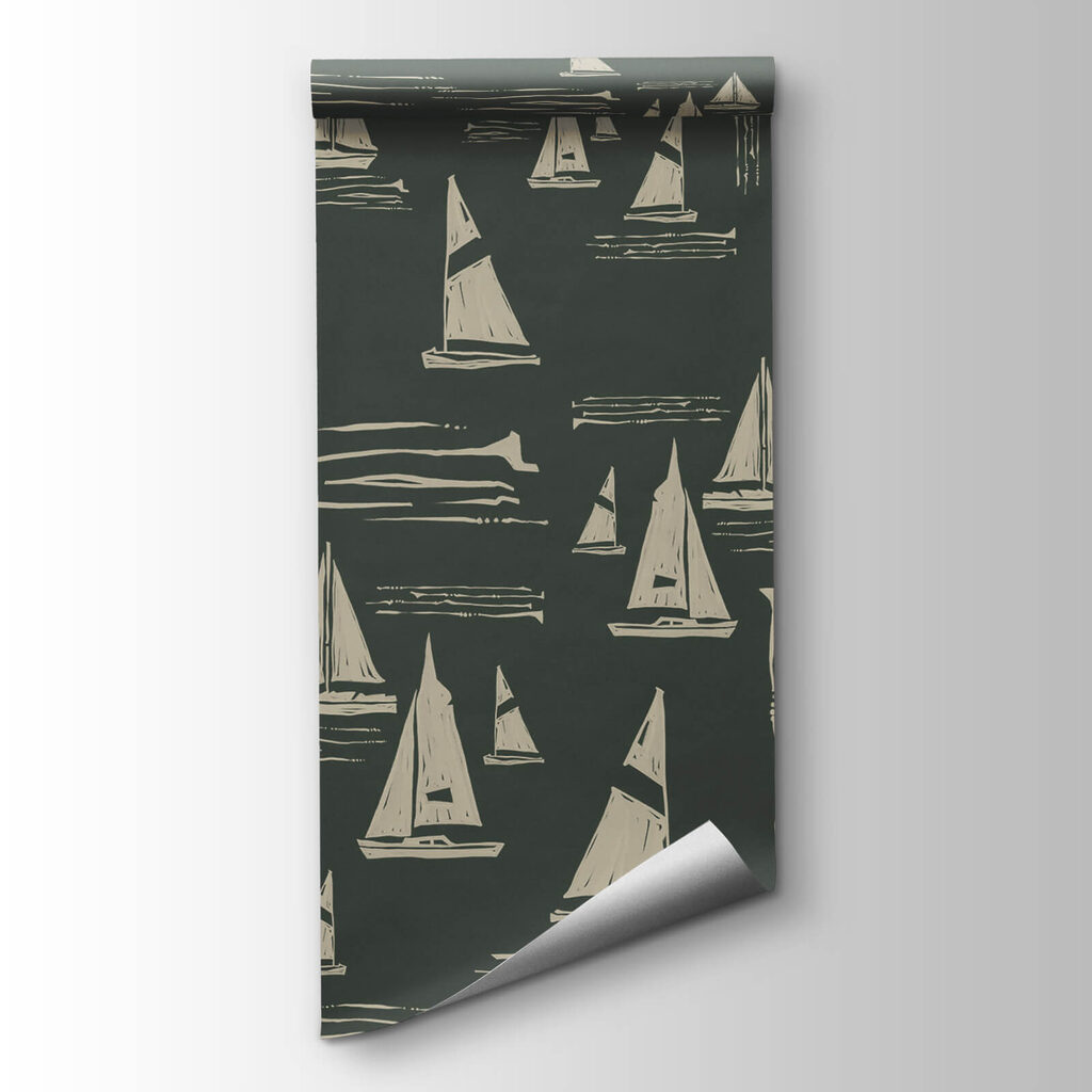 Sailboats on dark water — product view