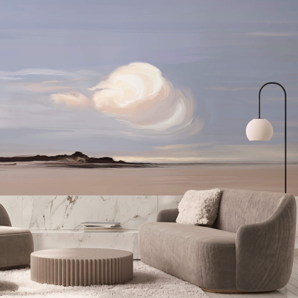 Lone cloud over beach — interior 2