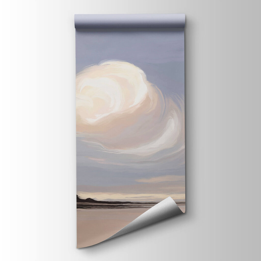 Lone cloud over beach — product view