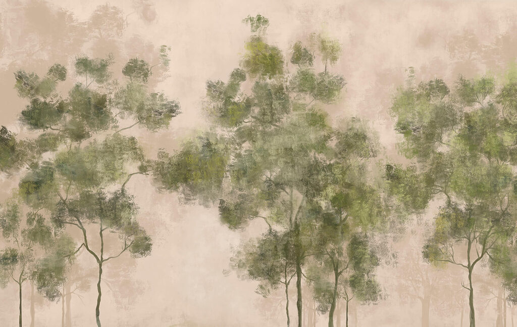 Tall trees in greens — full design