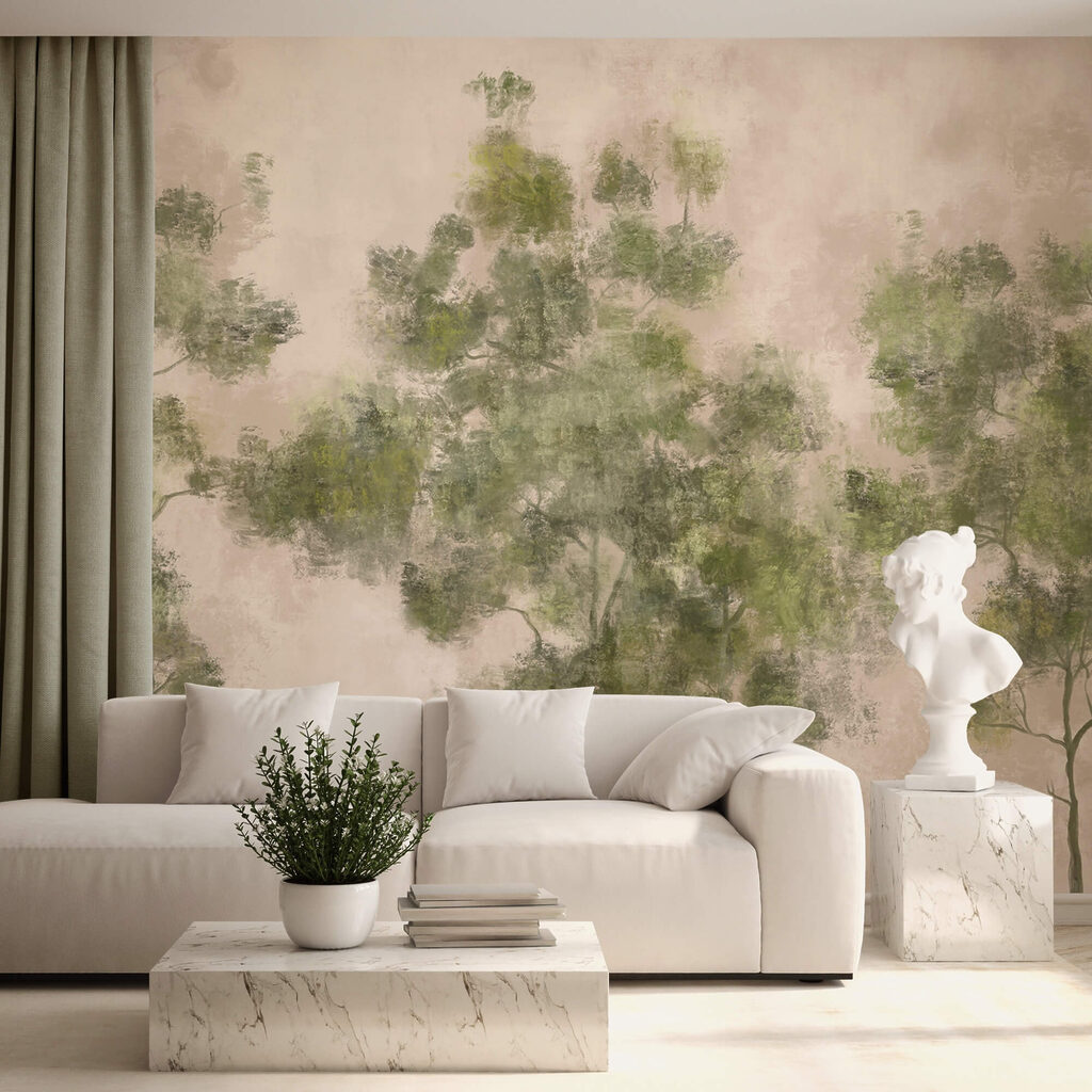 Tall trees in greens — interior 3