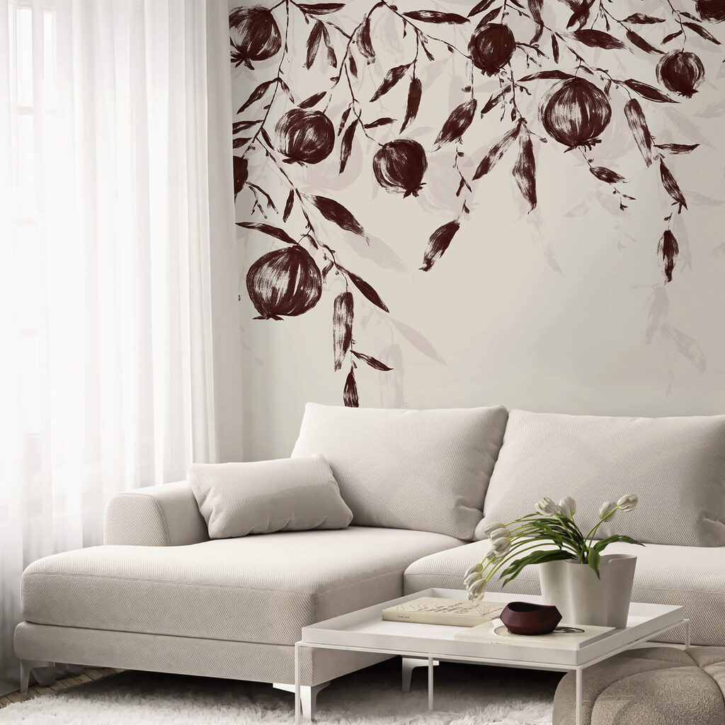 Dark pomegranates hang down — interior 1
