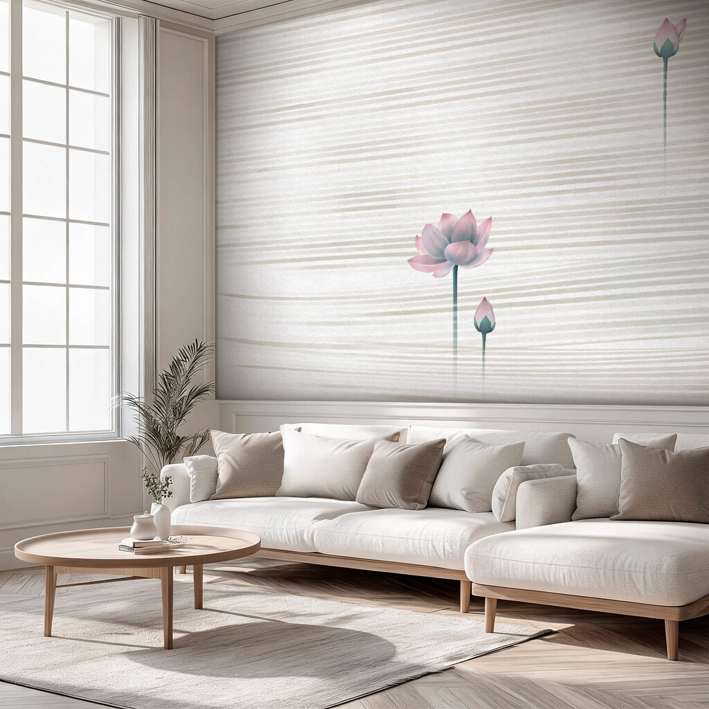 Lotus between horizontal lines — interior 1