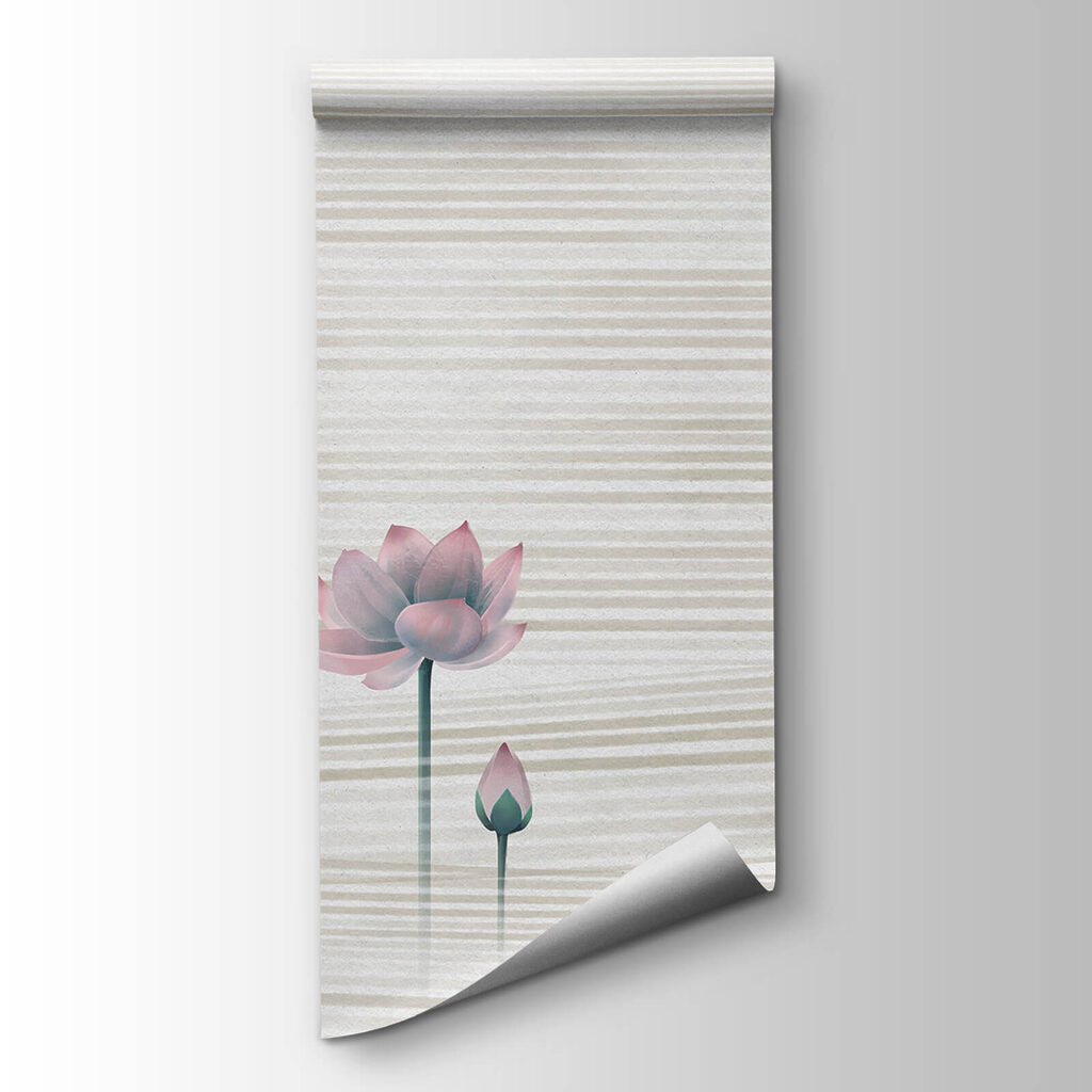 Lotus between horizontal lines — product view