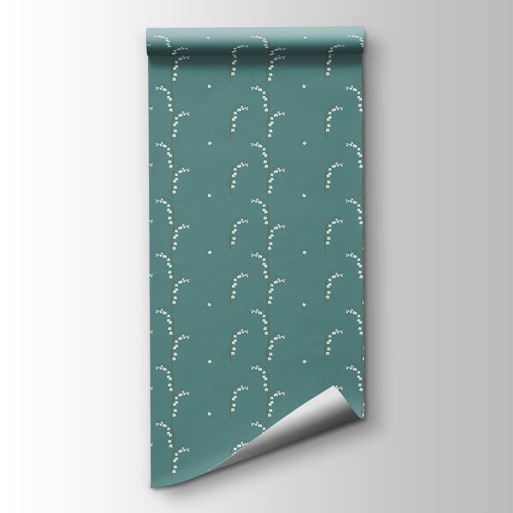 Fine sprigs on turquoise — product view