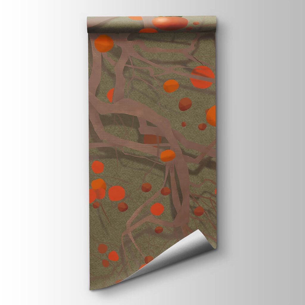 Orange fruits among vines — product view