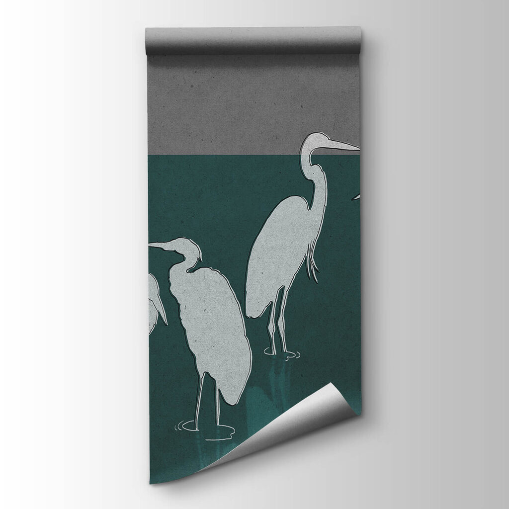 White herons in sunlight — product view