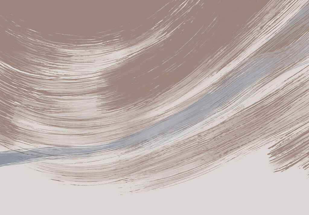 Broad arc in brushstrokes — full design