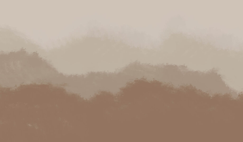 Hills in fading brown — full design